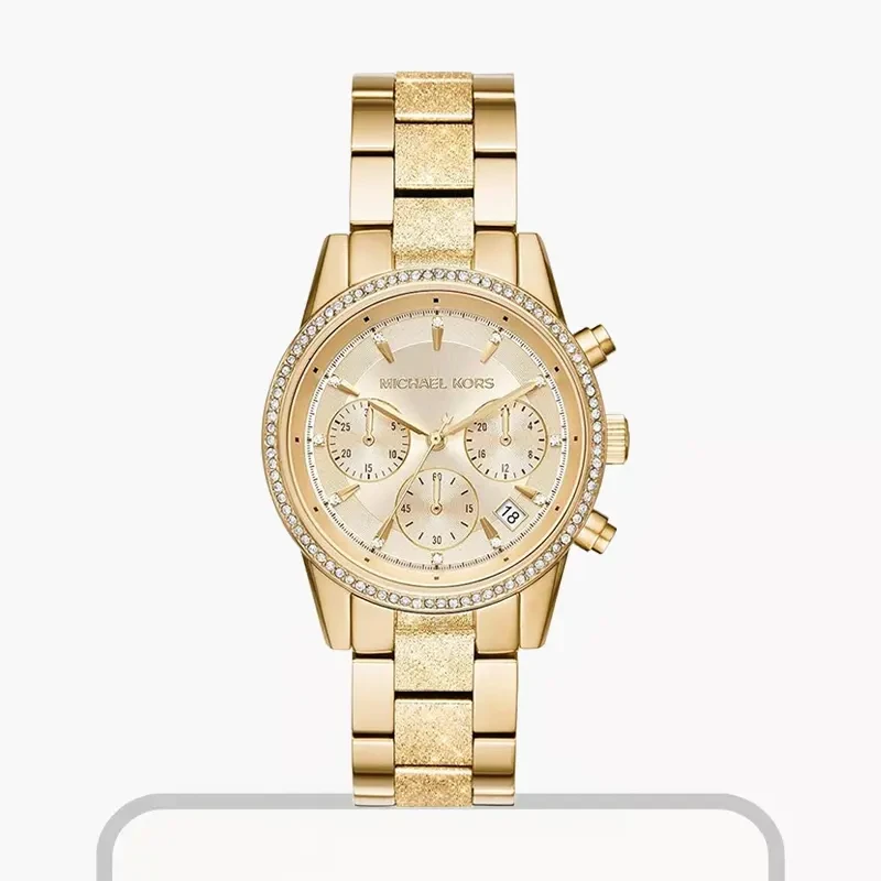 Michael Kors Ritz Champagne Dial Ladies Watch- MK6597